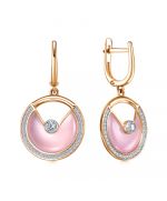 Золотые серьги 21805589 Granat