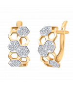 Золотые серьги 21108 Атолл