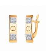 Золотые серьги 21227 Атолл