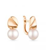 Золотые серьги 21803167 Granat