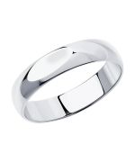 Кольцо обручальное 94110001 серебро Sokolov