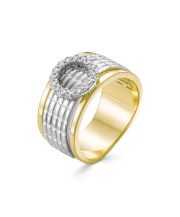 Серьги из желтого золота ЛЕТО c бриллиантами 755-2320, изображение 2