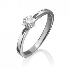 Помолвочное кольцо из белого золота с бриллиантом 01-1011-00-101-1120-30 Platina Jewelry