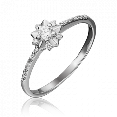 Кольцо из белого золота с бриллиантами 01-1614-00-101-1120-30 Platina Jewelry