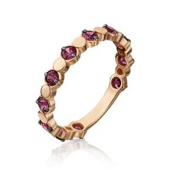 Кольцо из красного золота с гранатами 01-5352-00-204-1110-57 Platina Jewelry
