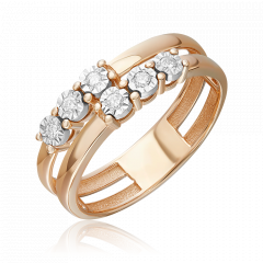 Кольцо из комбинированного золота с бриллиантами 01-5770-00-101-1111 Platina Jewelry