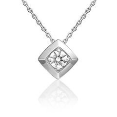 Подвеска-бегунок из белого золота с фианитом 03-0309-00-501-1120-38 Platina Jewelry