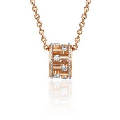 Подвеска-бегунок из комбинированного золота с фианитами 03-3066-00-401-1111-65 Platina Jewelry