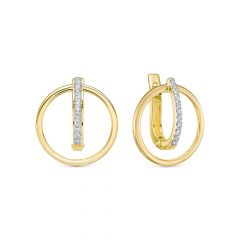 Серьги из желтого золота ЛЕТО c бриллиантами 502-2300