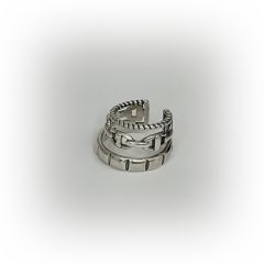 Серебряная моносерьга-клипса ручной работы SterSilv-5195 Sterling Silver