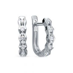 Серьги из белого золота ЛЕТО c бриллиантами 567-2200