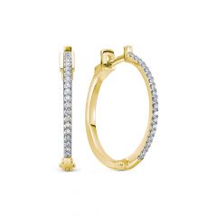 Серьги из желтого золота ЛЕТО c бриллиантами 572-2300