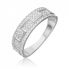 Кольцо из белого золота с бриллиантами 01-0657-00-101-1120-30 Platina Jewelry
