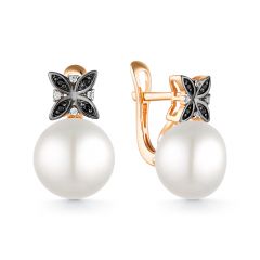 Золотые серьги 21802716 Granat