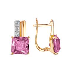 Золотые серьги 21804521 Granat