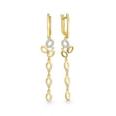 Серьги из желтого золота ЛЕТО c бриллиантами 741-2300
