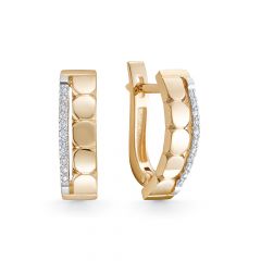 Серьги из белого и желтого золота ЛЕТО c бриллиантами 753-2320