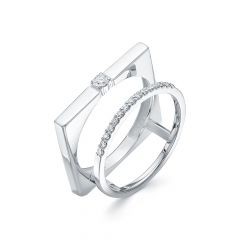 Кольцо из белого золота ЛЕТО 763-1200 c бриллиантами