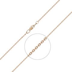 Цепь из красного золота (плетение якорное бриллиантовое) 21-0803-040-1110-17 Platina Jewelry