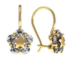 Золотые серьги 01-218491 Санис