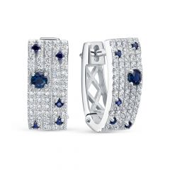 Серьги из белого золота ЛЕТО c бриллиантами 911-2202