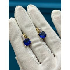 Золотые серьги 21804521 Granat