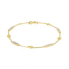 Браслет из желтого золота ЛЕТО c бриллиантами 1016-4300