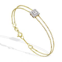 Браслет из желтого золота ЛЕТО c бриллиантами 1117-4300