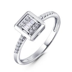 Кольцо из белого золота ЛЕТО 1173-1200 c бриллиантами