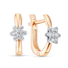 Серьги из желтого золота ЛЕТО c бриллиантами 1267-23202