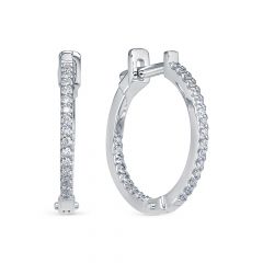 Серьги из белого золота ЛЕТО c бриллиантами 549-2200