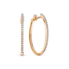 Серьги из красного золота ЛЕТО c бриллиантами 573-2100