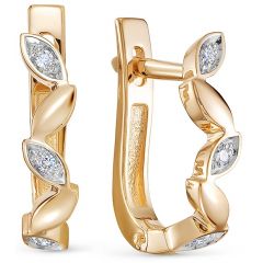 Серьги из золота ЛЕТО c бриллиантами 685-2100