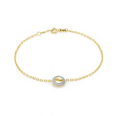 Браслет из желтого золота ЛЕТО c бриллиантами 633-4300