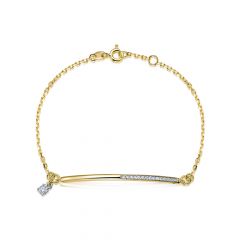 Браслет из желтого золота ЛЕТО c бриллиантами 637-4320