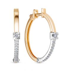 Серьги из красного и белого золота ЛЕТО c бриллиантами 882-2120
