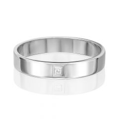 Обручальное кольцо из белого золота с бриллиантом 01-1179-00-101-1120-30 Platina Jewelry, Размер: 17