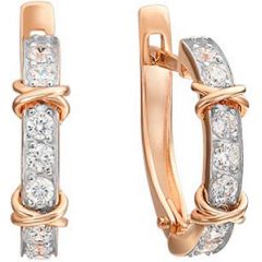 Золотые серьги с топазами 02-4541-00-501-1110-38 Platina Jewelry