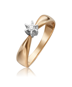 Золотое кольцо с бриллиантом 01-0149-00-101-1111-30 Platina Jewelry