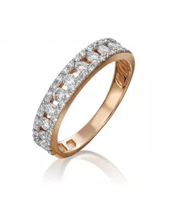 Кольцо из красного золота с бриллиантами 01-1501-00-101-1110-30 Platina Jewelry