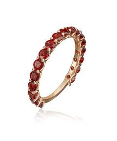 Кольцо из красного золота с гранатами 01-5317-00-204-1110-57 Platina Jewelry