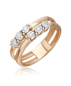 Кольцо из комбинированного золота с бриллиантами 01-5770-00-101-1111 Platina Jewelry
