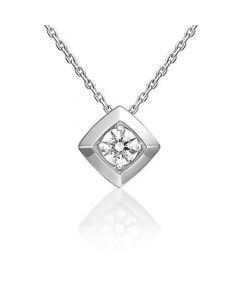 Подвеска-бегунок из белого золота с фианитом 03-0309-00-501-1120-38 Platina Jewelry