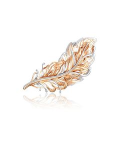 Брошь «Перо Жар-птицы» из желтого золота 04-0193-00-000-1130-48 Platina Jewelry