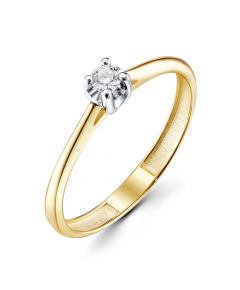 Кольцо из желтого золота ЛЕТО 1265-13203 с бриллиантами