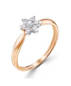 Кольцо из желтого золота ЛЕТО 1267-13202 с бриллиантами