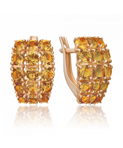 Серьги с английским замком из красного золота 02-5430-00-206-1110 Platina Jewelry