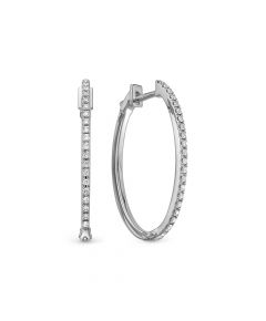 Серьги из белого золота ЛЕТО c бриллиантами 573-2200