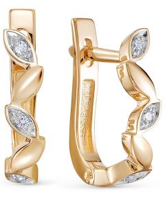 Серьги из золота ЛЕТО c бриллиантами 685-2100