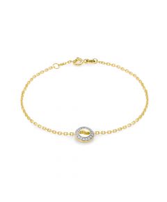 Браслет из желтого золота ЛЕТО c бриллиантами 633-4300